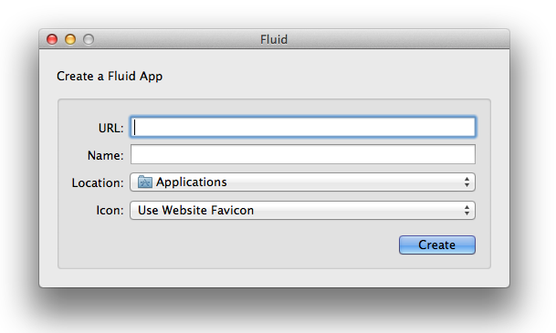 The Fluid app interface